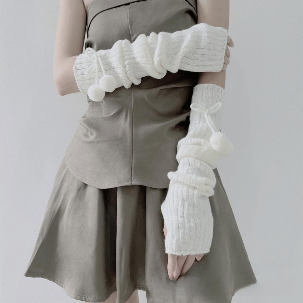 Fashion Long Arm Warmer Gloves Cute Furry Ball Cold Proof Warm Arm Sleeve Knitted Fingerless Gloves Autumn Winter белый
Fashion Long Arm Warmer Gloves Cute Furry Ball Cold Proof Warm Arm Sleeve Knitted Fingerless Gloves Autumn Winter белый