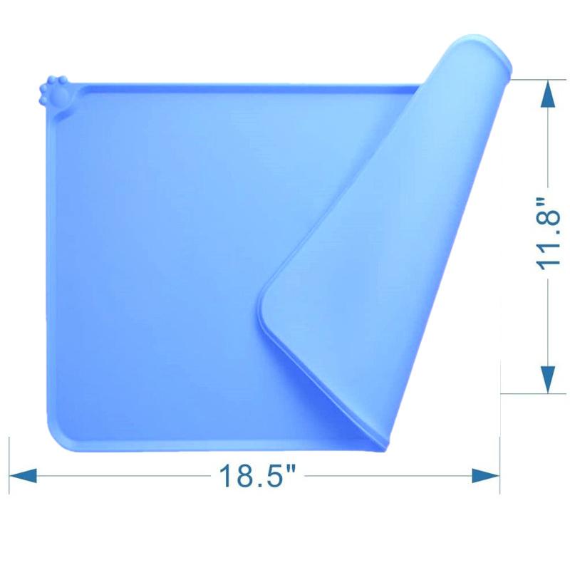 Anti-slip Silicone Pet Food Mat Dog Cat Feeding Bowl Waterproof Placemat,18.5 x 11.8 Blue
Anti-slip Silicone Pet Food Mat Dog Cat Feeding Bowl Waterproof Placemat,18.5 x 11.8 Blue