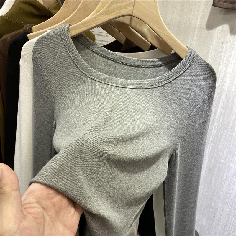 2025 A/W Women s Ribbed Long Sleeve Tee - Low Round Neck Clavicle Style, Solid Color, Versatile Top M світло-сірий колір
2025 A/W Women s Ribbed Long Sleeve Tee - Low Round Neck Clavicle Style, Solid Color, Versatile Top M світло-сірий колір