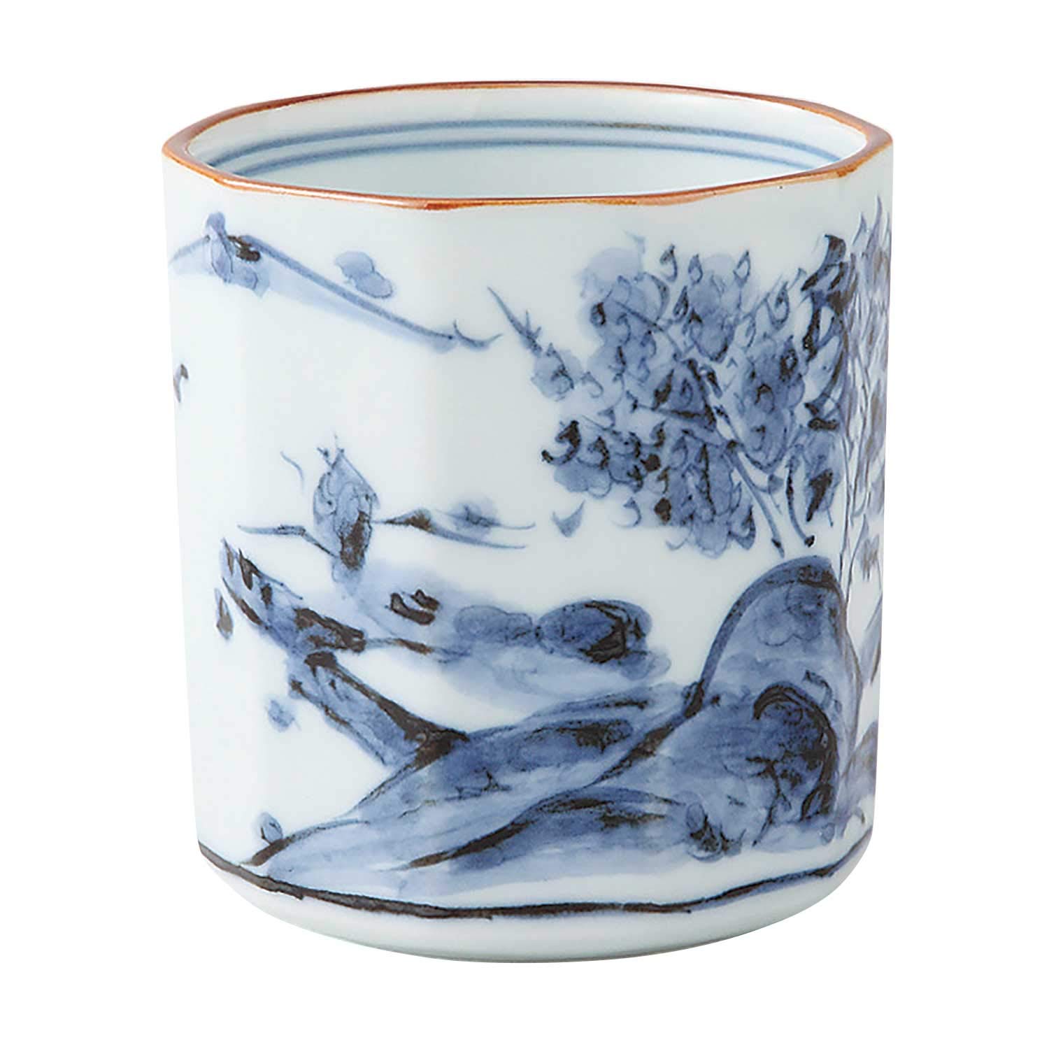 Hamato Hasami Ware, Kosho Kiln, Beveled Shochu Cup, 300ml, Sansui Design, 182099
Hamato Hasami Ware, Kosho Kiln, Beveled Shochu Cup, 300ml, Sansui Design, 182099