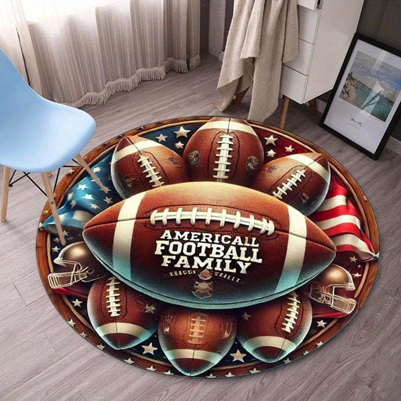 American Football Family Round Rug NFL Theme Sports Decor Patriotic Stars and Stripes Floor Mat Living Room Gift crystal fleece 60cm x 60cm
American Football Family Round Rug NFL Theme Sports Decor Patriotic Stars and Stripes Floor Mat Living Room Gift crystal fleece 60cm x 60cm