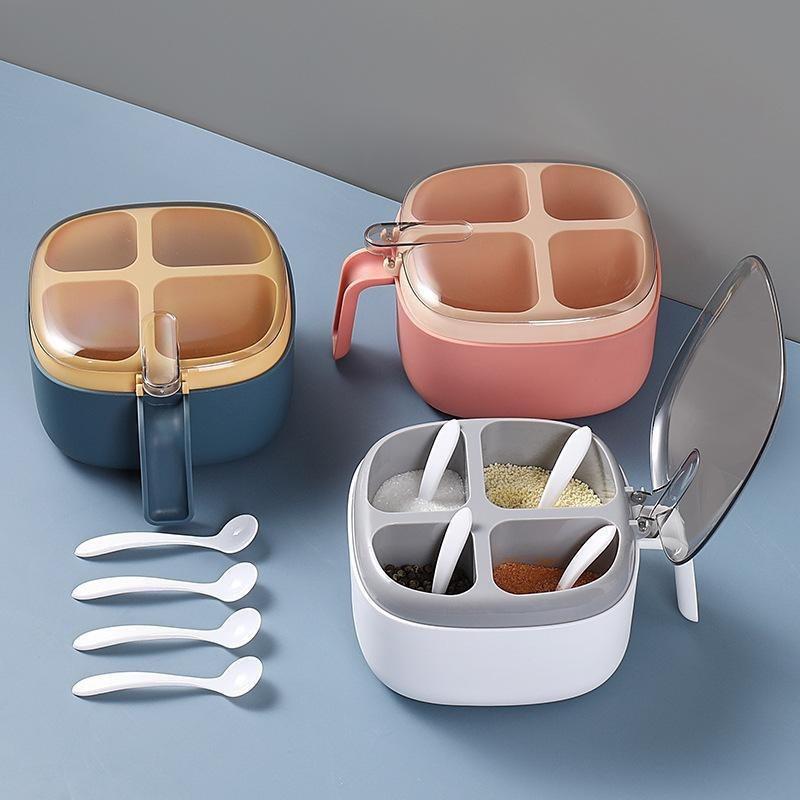 1pc Multi Functional Four Grid Integrated Transparent Condiment Box Detachable Condiment Storage Tank Dust-Proof Kitchen Supplies синий
1pc Multi Functional Four Grid Integrated Transparent Condiment Box Detachable Condiment Storage Tank Dust-Proof Kitchen Supplies синий