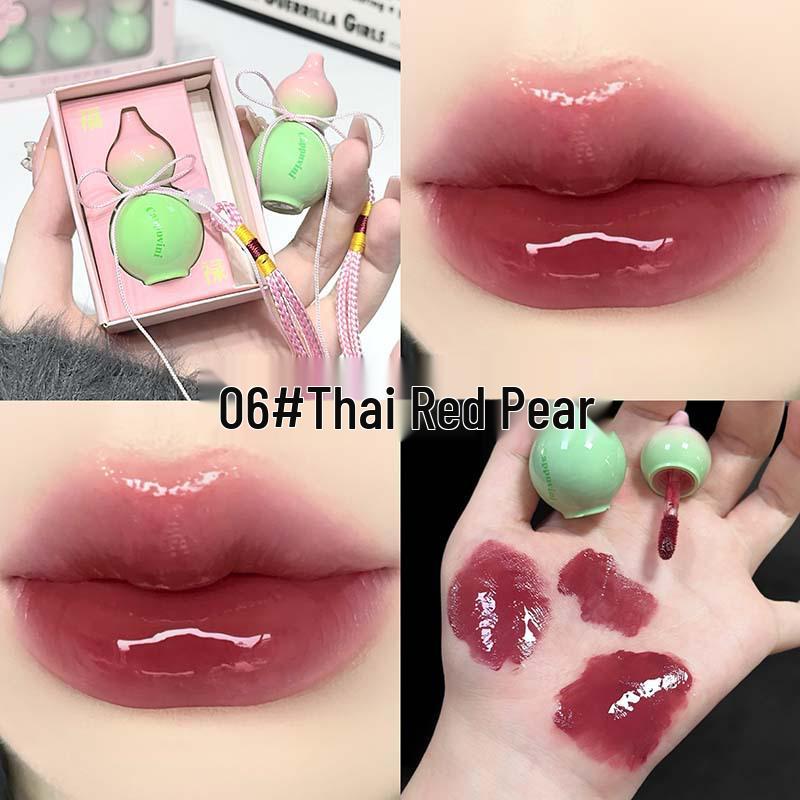 Cappuvini Gourd Lip Glaze Set: Three-Piece Mirror Shine Whitening Lip Gloss.
Cappuvini Gourd Lip Glaze Set: Three-Piece Mirror Shine Whitening Lip Gloss.