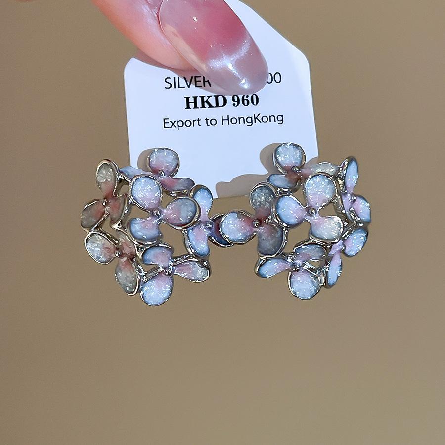 Temperament Gradient Multicolor Enamel Hollow Out Metallic Flowers Drop Earrings for Women Silver Plated Copper Jewelry серый
Temperament Gradient Multicolor Enamel Hollow Out Metallic Flowers Drop Earrings for Women Silver Plated Copper Jewelry серый
