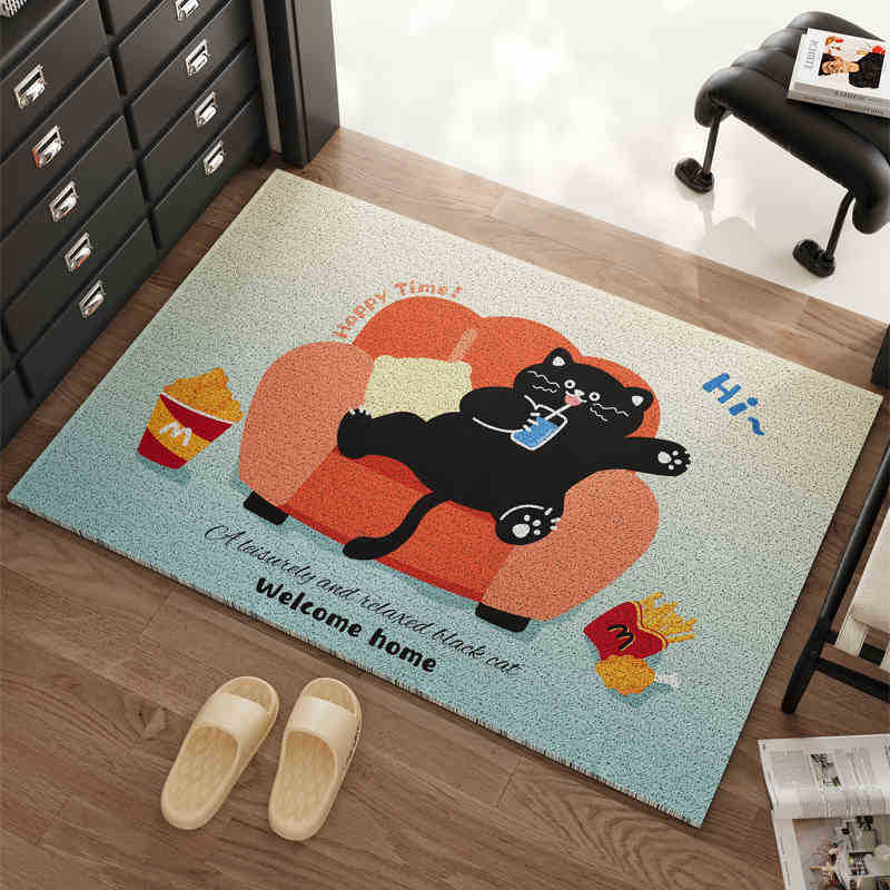 Cartoon Black Cat Carpet Mat Rug Leisure Reading Design with Welcome Home Text Non-slip Home Decoration Floor Mat Welcome Mat 40X60CM
Cartoon Black Cat Carpet Mat Rug Leisure Reading Design with Welcome Home Text Non-slip Home Decoration Floor Mat Welcome Mat 40X60CM