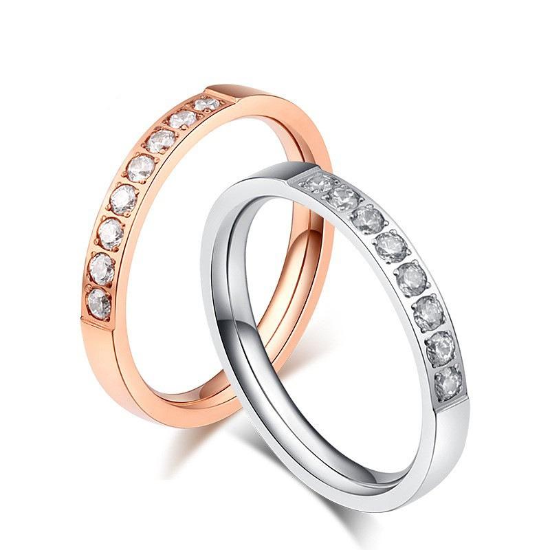 Korean Version Titanium Steel Diamond Inlaid Womens Ring Micro Diamond Inlaid Rose Gold Womens Ring Womens Style
Korean Version Titanium Steel Diamond Inlaid Womens Ring Micro Diamond Inlaid Rose Gold Womens Ring Womens Style