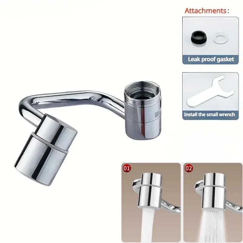 New 1080° Swivel Kitchen Faucet Extender Spray Head Stainless Steel Splashproof 2 Mode Tap Nozzle Bubbler Sink Faucet Aerator
New 1080° Swivel Kitchen Faucet Extender Spray Head Stainless Steel Splashproof 2 Mode Tap Nozzle Bubbler Sink Faucet Aerator