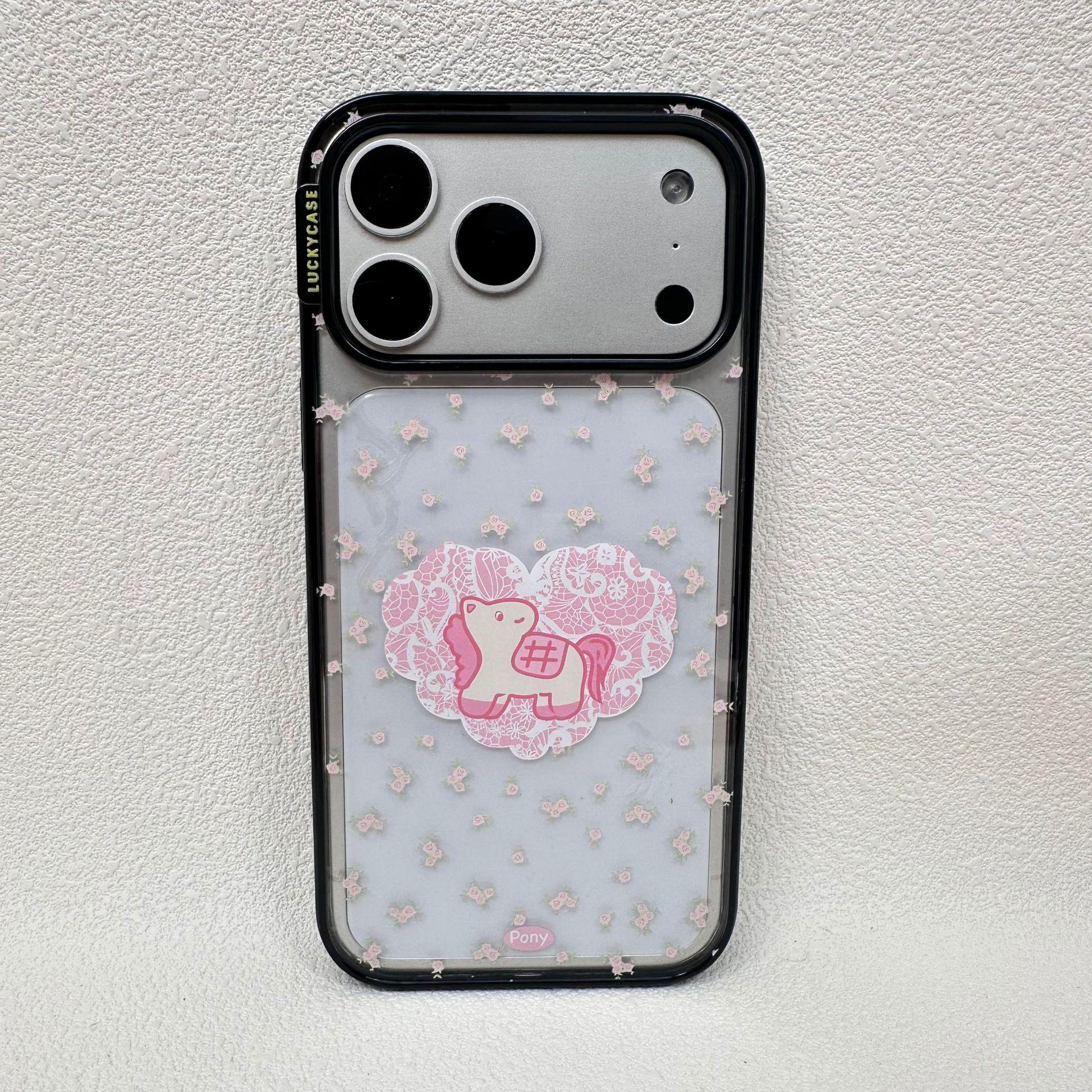 Energetic Black Frame Transparent Puppy & Angel Horse iPhone Case | Cute Anti-Fall Protective Cover iPhone 17 Pro
Energetic Black Frame Transparent Puppy & Angel Horse iPhone Case | Cute Anti-Fall Protective Cover iPhone 17 Pro