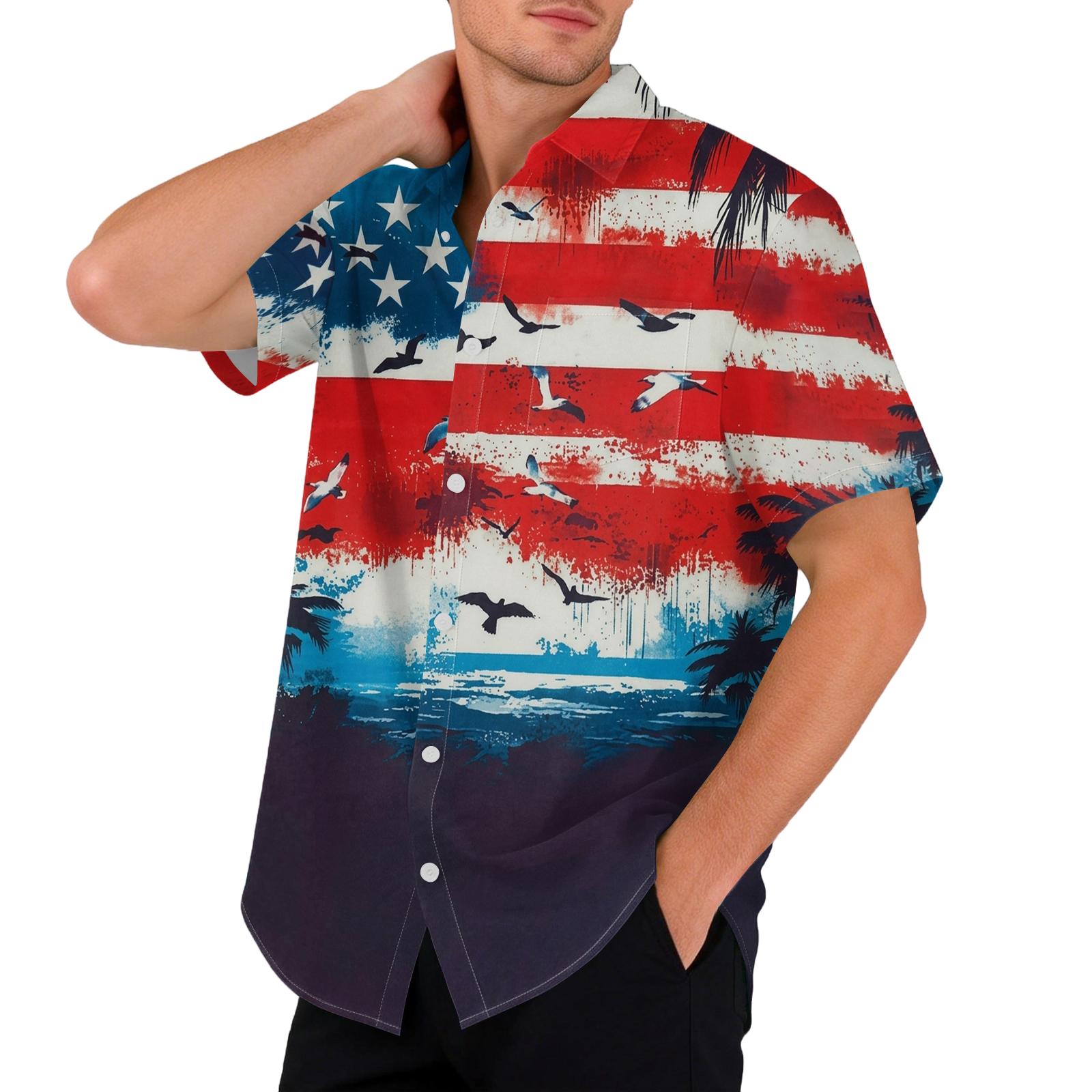 Men s Casual Short Sleeve Button Down Shirt American Flag Print Patriotic Independence Day Holiday Top XXXXXL
Men s Casual Short Sleeve Button Down Shirt American Flag Print Patriotic Independence Day Holiday Top XXXXXL