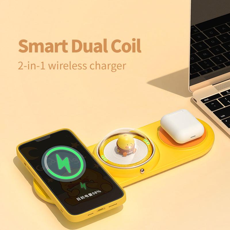 ICARER FAMILY 2-in-1 Cute Cartoon Design Wireless Charger Phone Earphone Wireless Charging Dock Black
ICARER FAMILY 2-in-1 Cute Cartoon Design Wireless Charger Phone Earphone Wireless Charging Dock Black