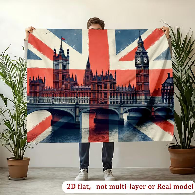 2D Union Jack London Tapestry, Big Ben and Westminster Bridge Decorative Wall Hanging 47.2x31.5inch/120*80cm
2D Union Jack London Tapestry, Big Ben and Westminster Bridge Decorative Wall Hanging 47.2x31.5inch/120*80cm