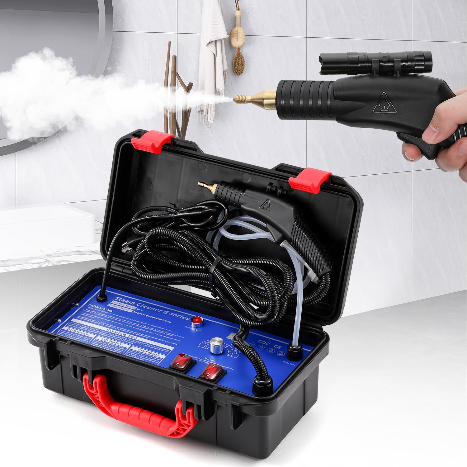1700W High Pressure Steam Cleaner for Grout, Tile & Car – Portable Home Shower Steamer, 110V 230 V синій
1700W High Pressure Steam Cleaner for Grout, Tile & Car – Portable Home Shower Steamer, 110V 230 V синій