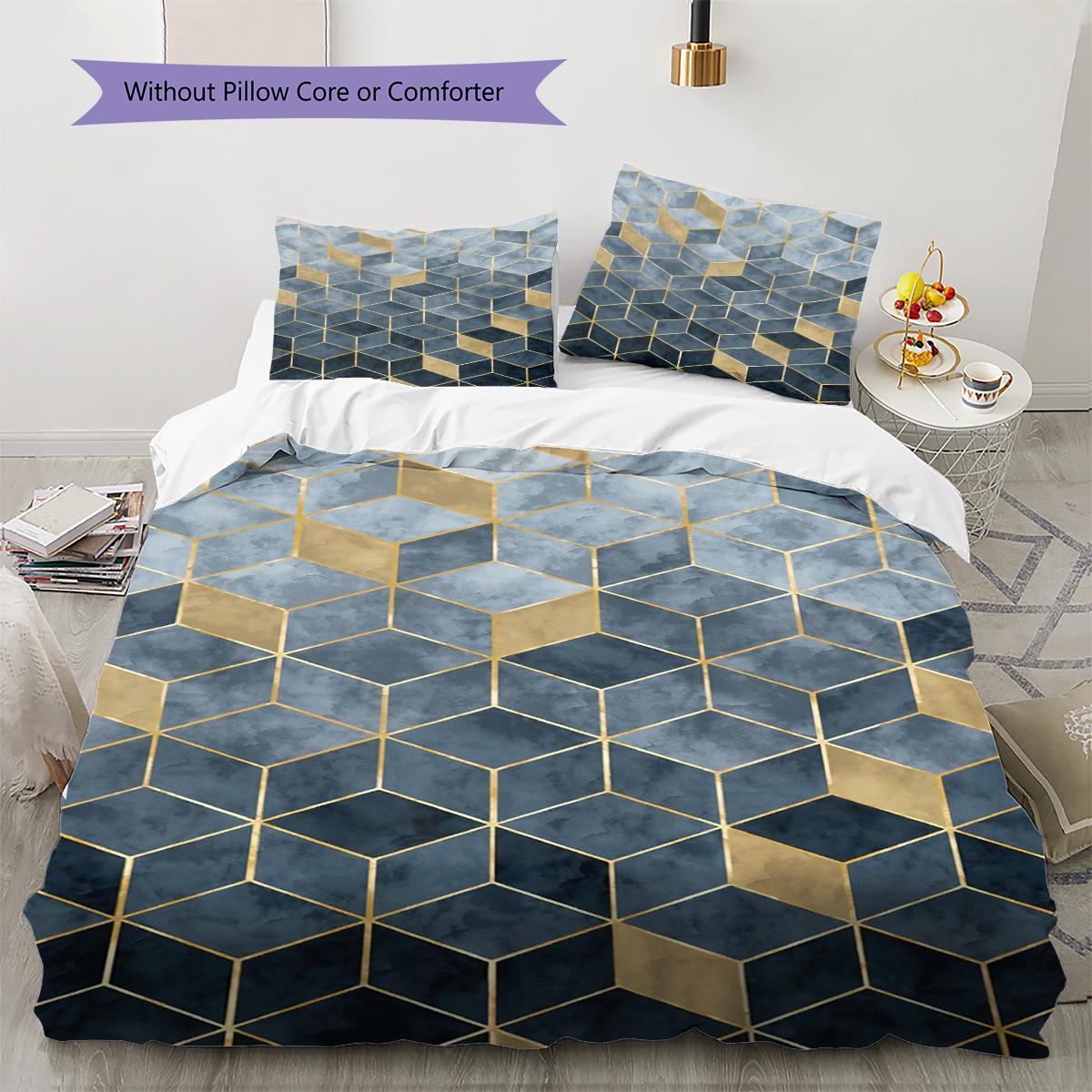 Luxe Geometric Marble Pattern Bedding Quilt Set Quilt Cover Pillowcase Home Decoration Gift (1 * duvet cover + 2 * pillowcase, without core) 135x200cm
Luxe Geometric Marble Pattern Bedding Quilt Set Quilt Cover Pillowcase Home Decoration Gift (1 * duvet cover + 2 * pillowcase, without core) 135x200cm