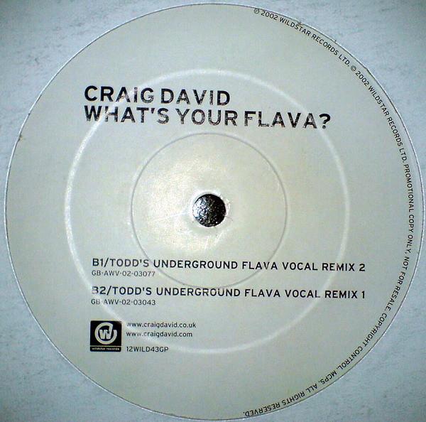 12inch Record CRAIG DAVID - What s Your Flava 12WILD43GP Wildstar Record 2002 UK Dance & Electronica Used
12inch Record CRAIG DAVID - What s Your Flava 12WILD43GP Wildstar Record 2002 UK Dance & Electronica Used
