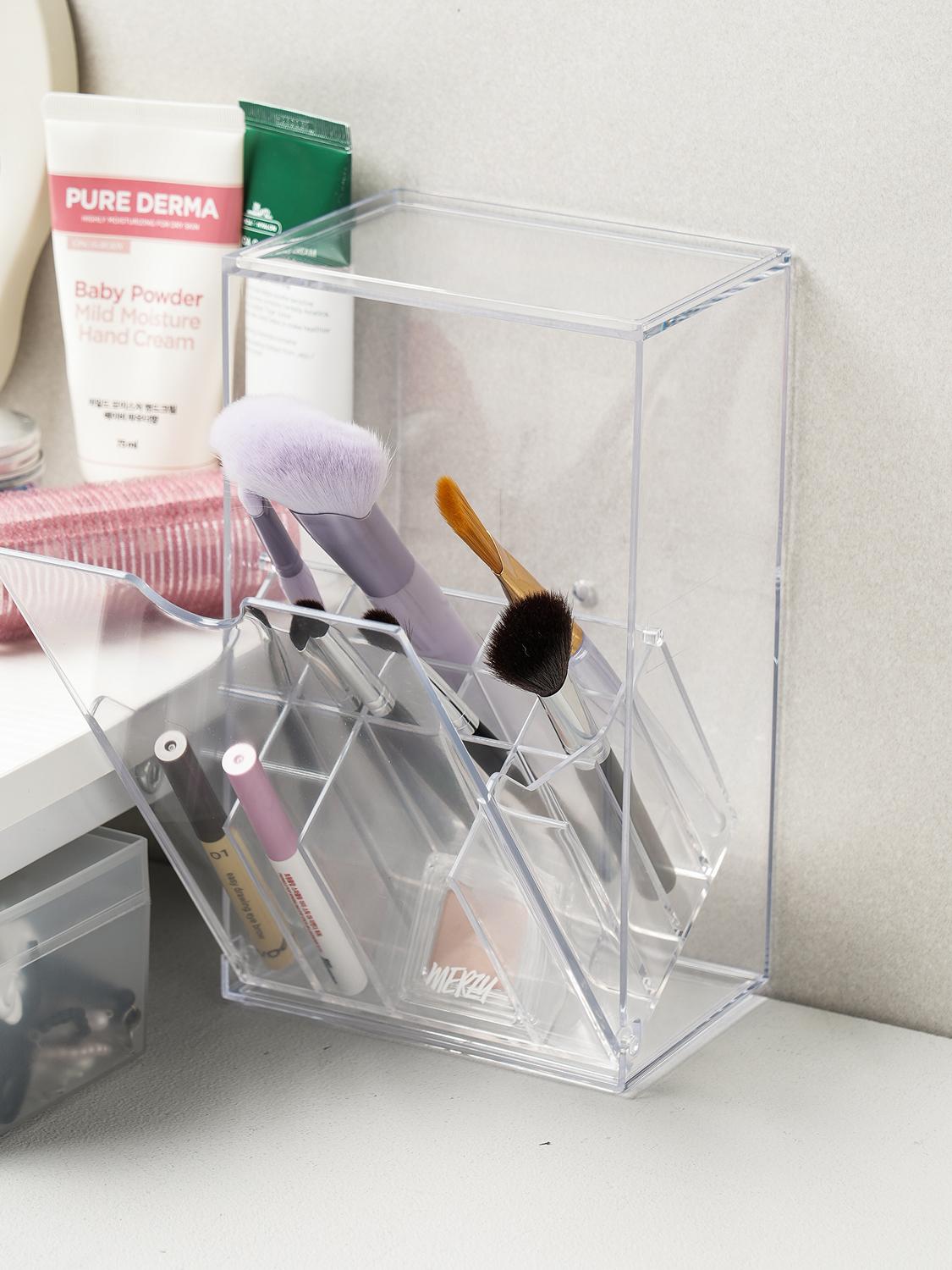 Clear 17-Compartment Lip & Brush Storage Organizer 1ea
Clear 17-Compartment Lip & Brush Storage Organizer 1ea