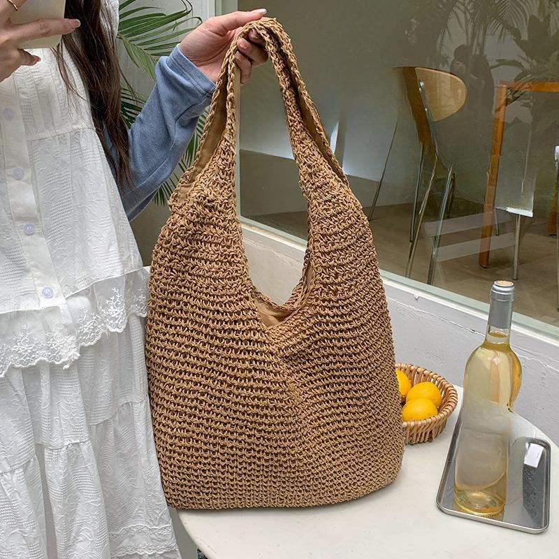 Женская летняя пляжная сумка для отдыха на пляже, сумка на одно плечо, сумка ручной работы Mori коричневый