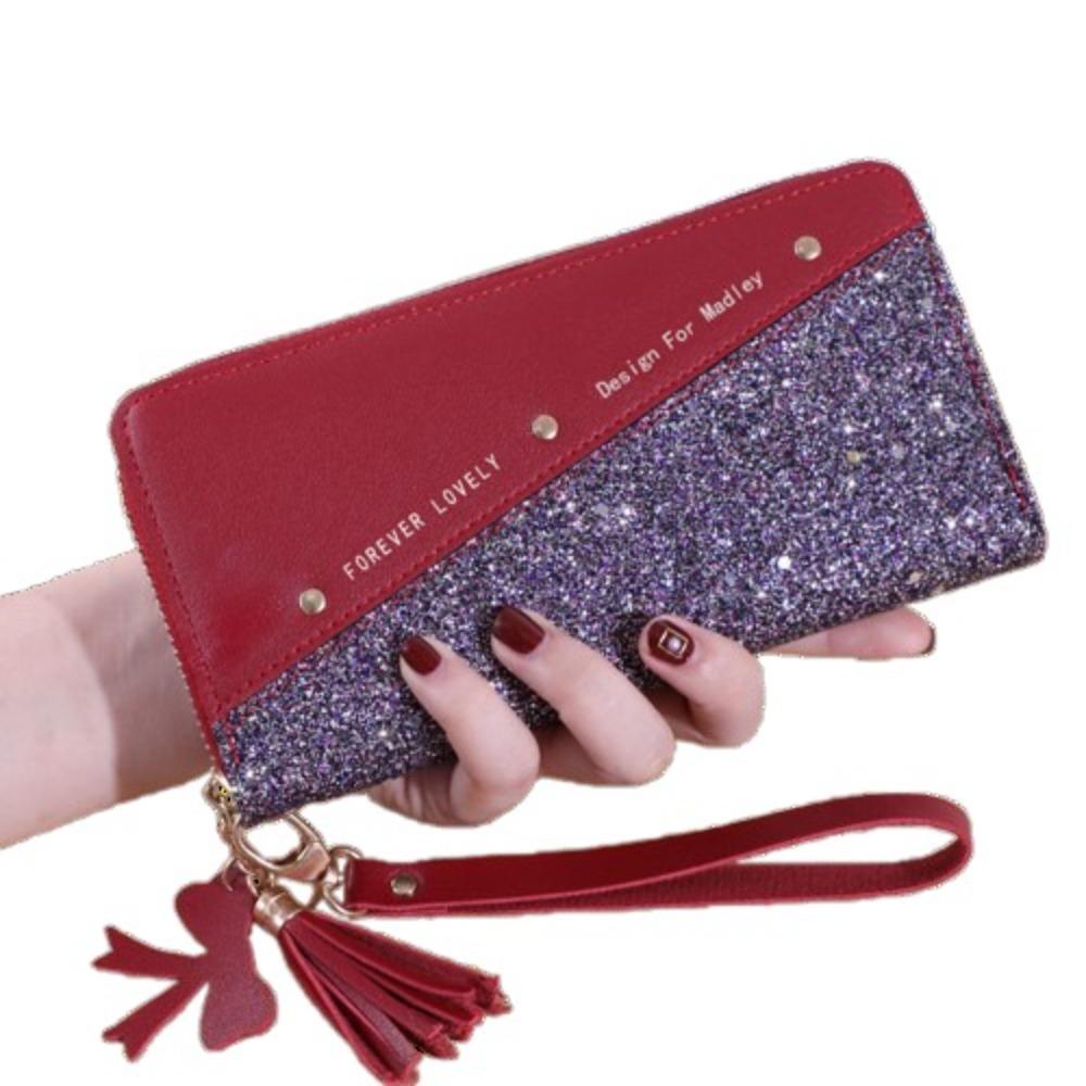 PU Leather Women Long Purse Tassel Pendant Square Card Bag Causal Woman Clutch Wallet Daily червоний
PU Leather Women Long Purse Tassel Pendant Square Card Bag Causal Woman Clutch Wallet Daily червоний