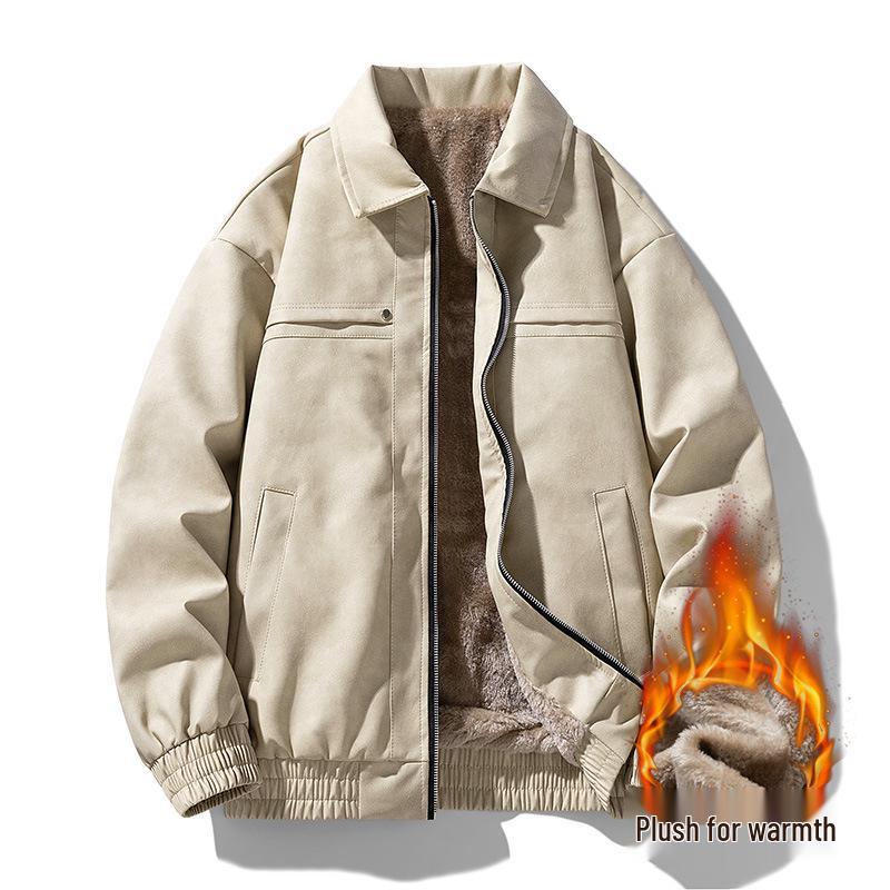 Men s Plus Velvet PU Leather Jacket - Retro American Lapel Design for Autumn/Winter Warmth. 3XL бежевий
Men s Plus Velvet PU Leather Jacket - Retro American Lapel Design for Autumn/Winter Warmth. 3XL бежевий