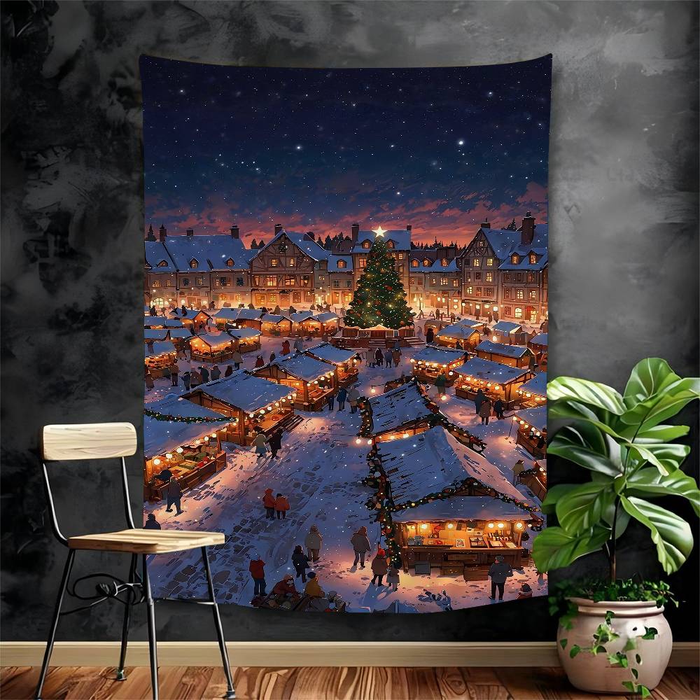 Winter Holiday Town DIY Wall Tapestry Hanging Tarot Hippie Wall Rugs Dorm Home Decor 74x94cm(29x37in)
Winter Holiday Town DIY Wall Tapestry Hanging Tarot Hippie Wall Rugs Dorm Home Decor 74x94cm(29x37in)