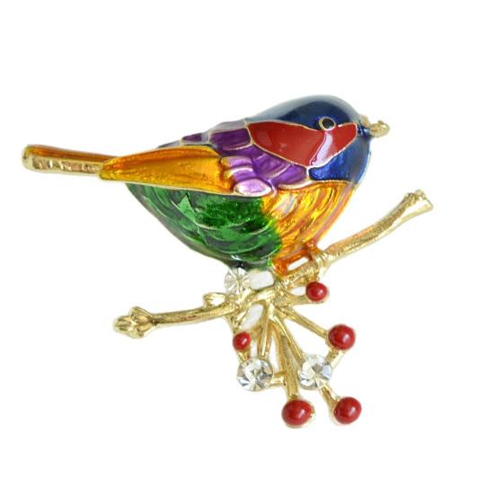 Enamel Colorful Bird Brooch Faux Crystal Branch Bird Alloy Lapel Pin Sweater Cardigan Coat Clothing Accessories for Women Wife Girlfriend 1pc
Enamel Colorful Bird Brooch Faux Crystal Branch Bird Alloy Lapel Pin Sweater Cardigan Coat Clothing Accessories for Women Wife Girlfriend 1pc