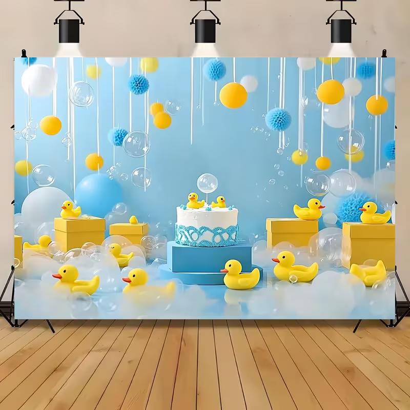 2D Rubber Duck Birthday Backdrop, Yellow Ducks and Cake for Kids Party Decoration 47.2x31.5inch/120*80cm
2D Rubber Duck Birthday Backdrop, Yellow Ducks and Cake for Kids Party Decoration 47.2x31.5inch/120*80cm