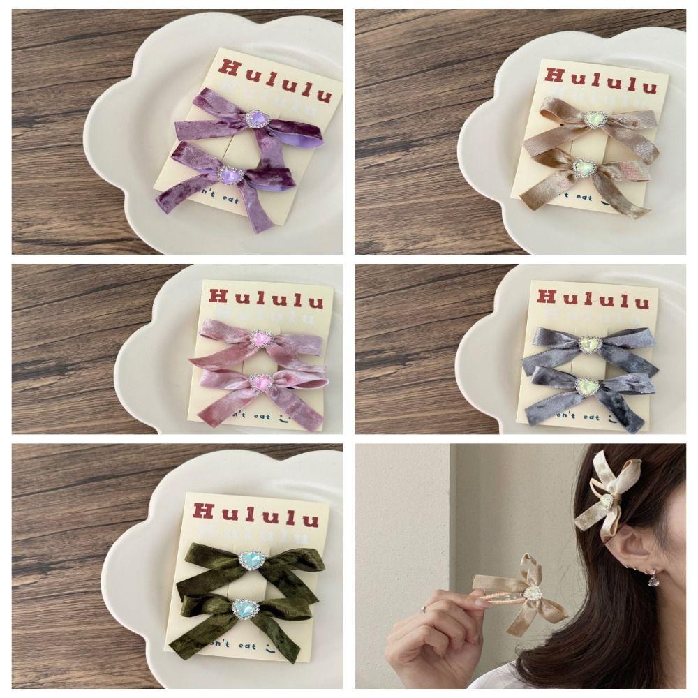 Ornament Bow BB Hair Clip Rhinestone Velvet Barrettes Cute Bow Velvet Hair Pin Photograh
Ornament Bow BB Hair Clip Rhinestone Velvet Barrettes Cute Bow Velvet Hair Pin Photograh