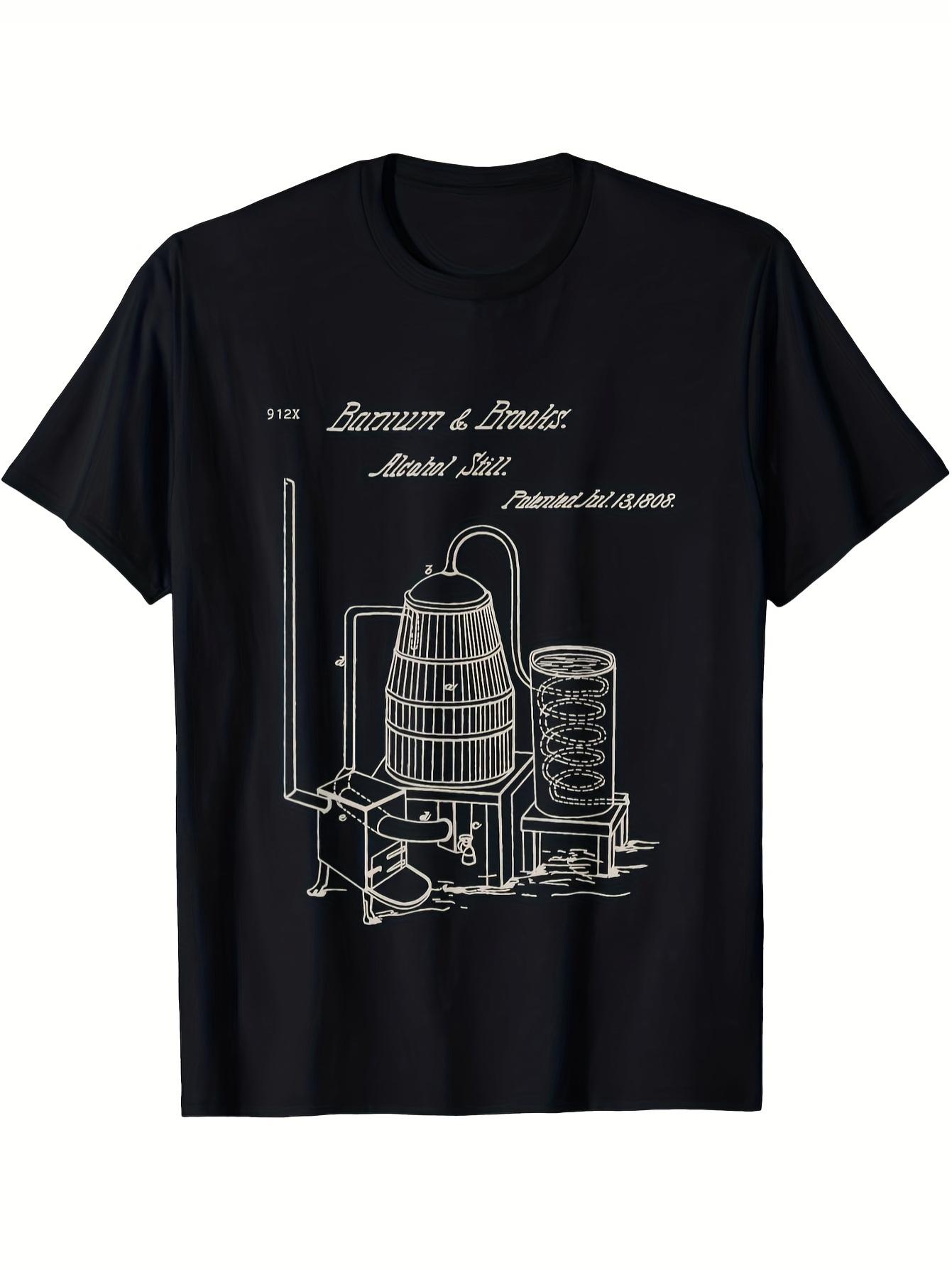 A T-Shirt Showcasing a Patent Design for a Moonshine Distillery XXL
A T-Shirt Showcasing a Patent Design for a Moonshine Distillery XXL