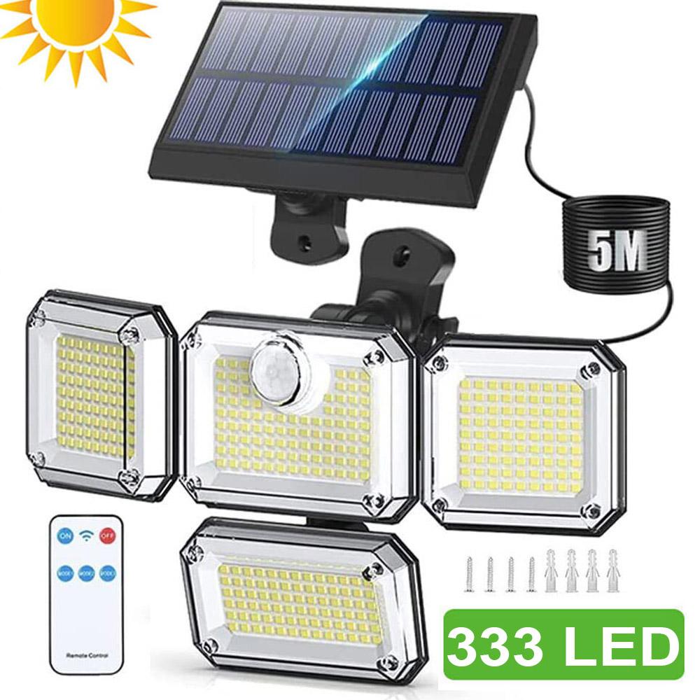 Waterproof Solar Powered Outdoor Light Motion Sensor 2000LM 333 LED Security Street Lamp Sconce Spotlights for Garden Decoration
Waterproof Solar Powered Outdoor Light Motion Sensor 2000LM 333 LED Security Street Lamp Sconce Spotlights for Garden Decoration