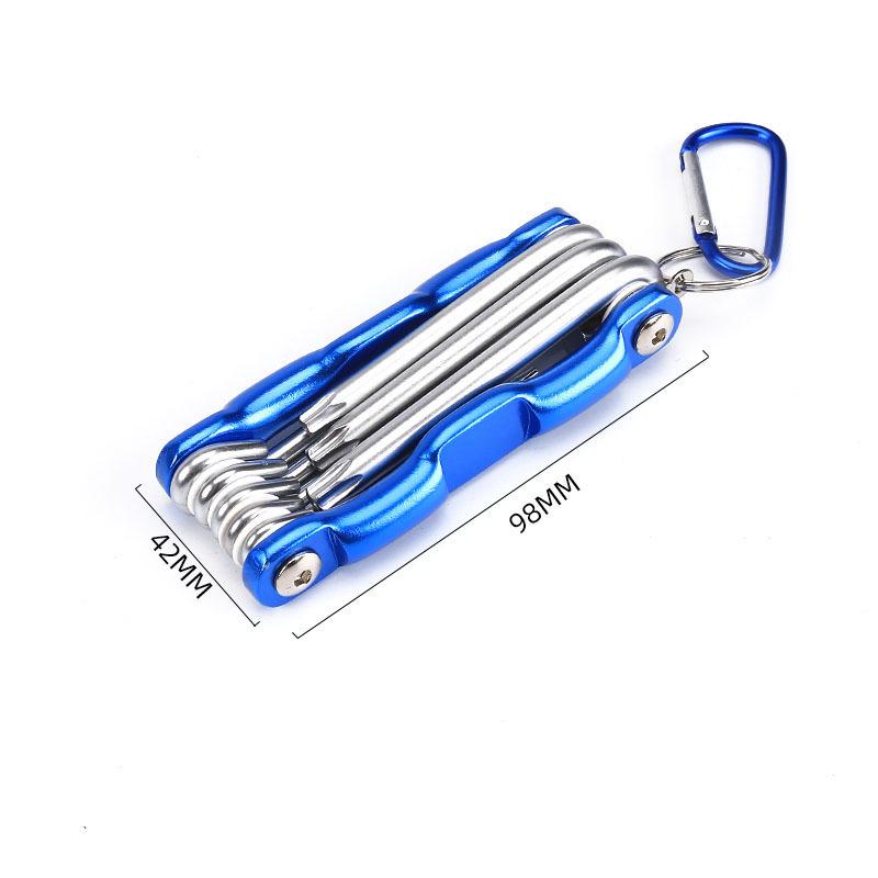 8-in-1 Folding Hexagonal Wrench CR-V Material Multi-functional Folding Wrench for Cycling/work Portable Hand Tool Set
8-in-1 Folding Hexagonal Wrench CR-V Material Multi-functional Folding Wrench for Cycling/work Portable Hand Tool Set