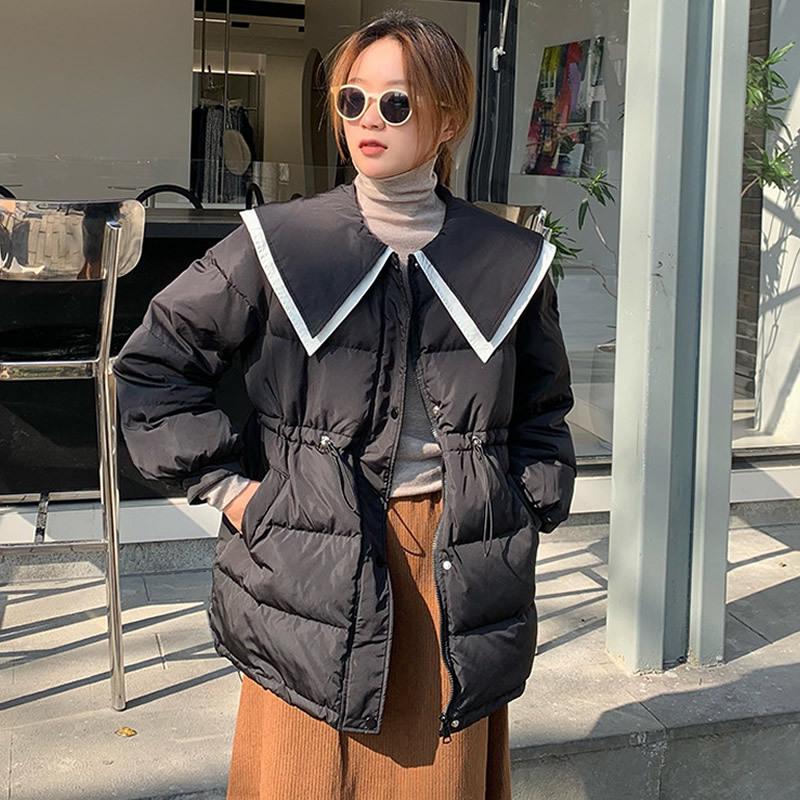 European 2024 new doll collar sweet down jacket women s waist drawstring navy collar medium and long small jacket One size
European 2024 new doll collar sweet down jacket women s waist drawstring navy collar medium and long small jacket One size