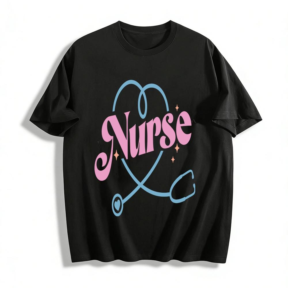 Heart Stethoscope Nurse Print Casual Crewneck T-Shirt For Medical Staff Pure cotton T-shirt 6XL
Heart Stethoscope Nurse Print Casual Crewneck T-Shirt For Medical Staff Pure cotton T-shirt 6XL