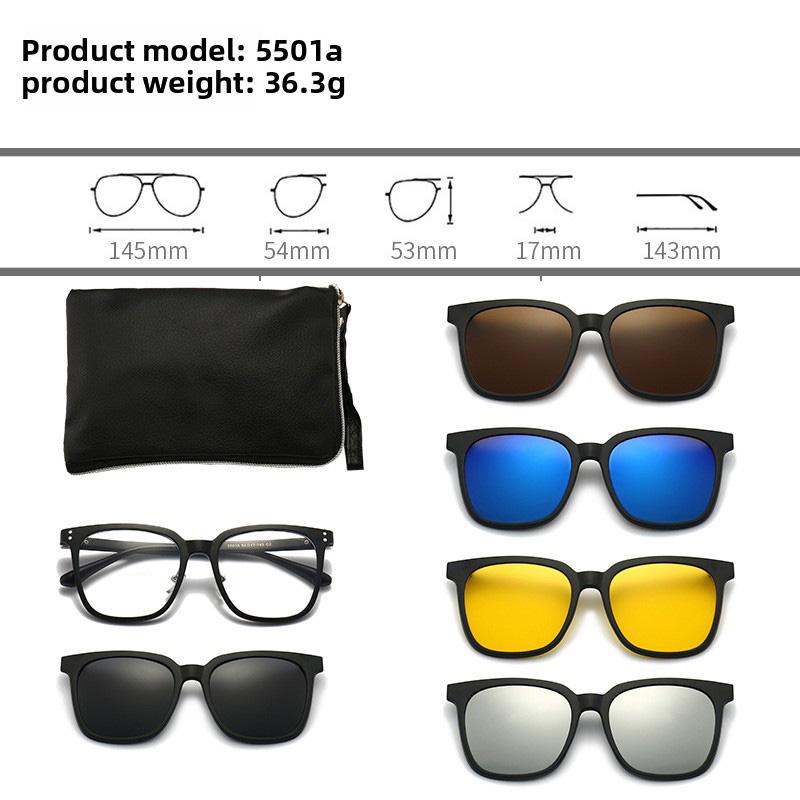 Ultra-Light Myopia Magnetic Sunglasses Flip-Top Clip Polarized Night Vision Eyewear High Quality 1 Frame And 5 Clips Included 0
Ultra-Light Myopia Magnetic Sunglasses Flip-Top Clip Polarized Night Vision Eyewear High Quality 1 Frame And 5 Clips Included 0
