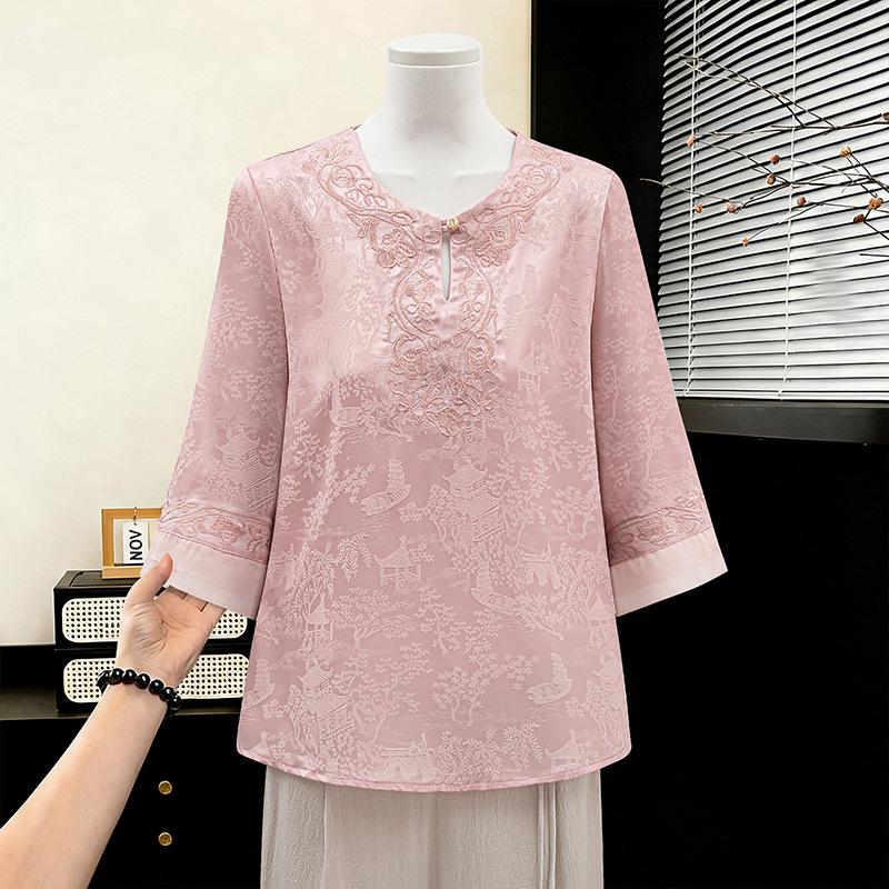 Early Spring Chic: Jacquard Light Luxury Apricot Plus Size Round Neck Three-Quarter Sleeve Women s T-shirt XL (Recommended for 45-52.5 kg) розовый
Early Spring Chic: Jacquard Light Luxury Apricot Plus Size Round Neck Three-Quarter Sleeve Women s T-shirt XL (Recommended for 45-52.5 kg) розовый