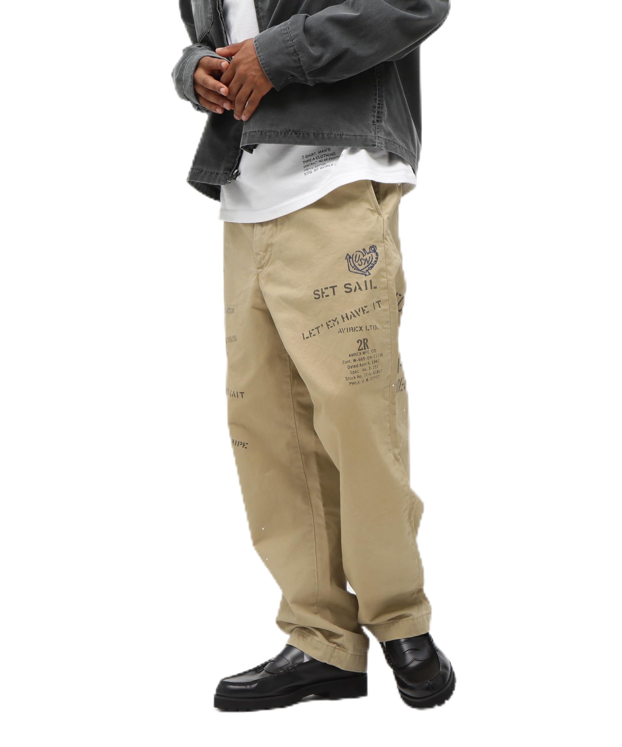 Avirex Aged Look Stencil Chino Pants Men s Xl Size 180 Khaki 783-6110012
Avirex Aged Look Stencil Chino Pants Men s Xl Size 180 Khaki 783-6110012