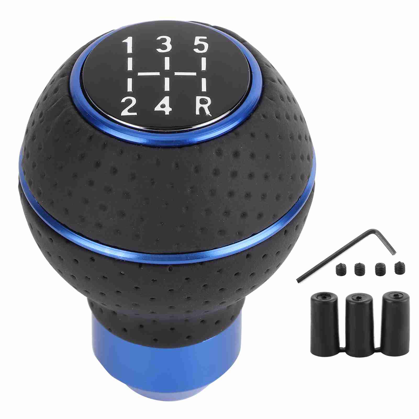 5 Speed Gear Shift Knob Stick Aluminium Alloy and Leather Manual Automobiles AccessoryBlue
5 Speed Gear Shift Knob Stick Aluminium Alloy and Leather Manual Automobiles AccessoryBlue