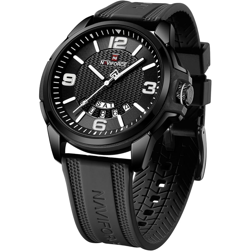 NAVIFORCE Military Analog Waterproof Watch Unisex Silicone Strap Black
NAVIFORCE Military Analog Waterproof Watch Unisex Silicone Strap Black