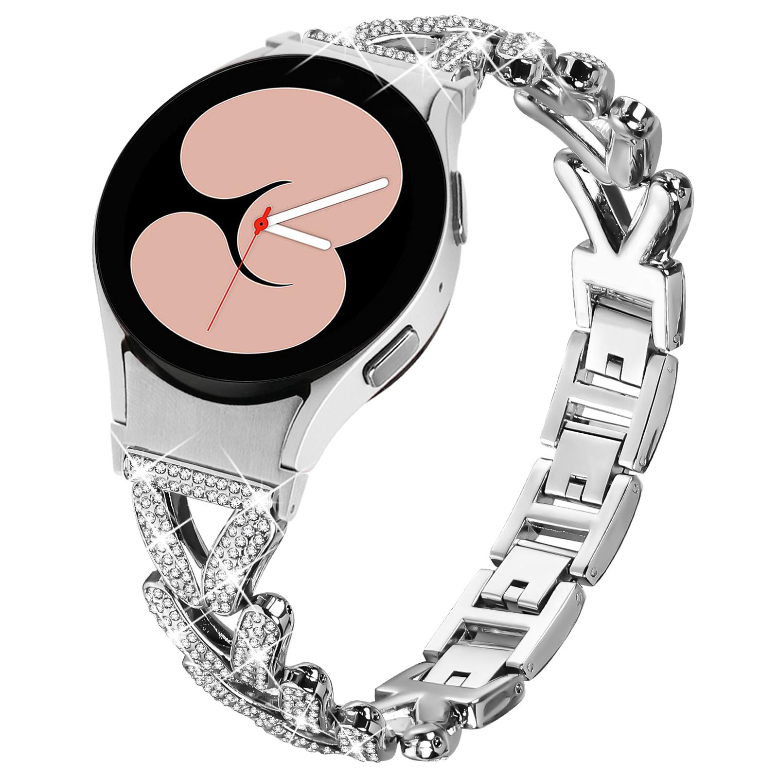 Zinc Alloy Watch Band Rhinestone Decor with Connector for Samsung Galaxy Watch4/Watch5 40mm/44mm/45mm Twisted Watch Strap Silver
Zinc Alloy Watch Band Rhinestone Decor with Connector for Samsung Galaxy Watch4/Watch5 40mm/44mm/45mm Twisted Watch Strap Silver
