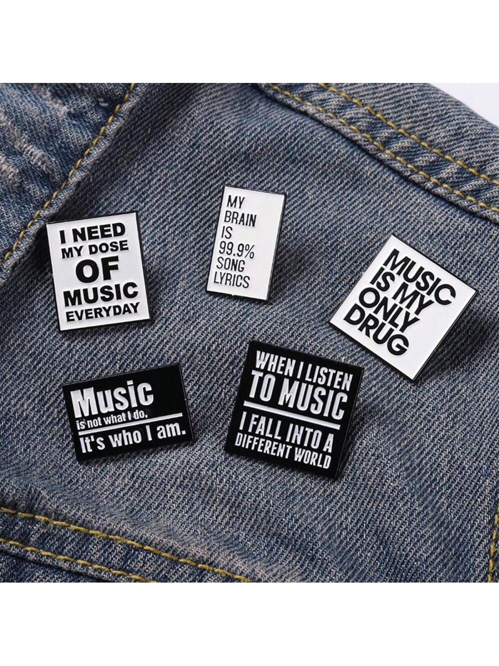 5 pieces of children s black and white music peripheral music enthusiast badges,daily matching clothes,bags,accessories,brooches
5 pieces of children s black and white music peripheral music enthusiast badges,daily matching clothes,bags,accessories,brooches