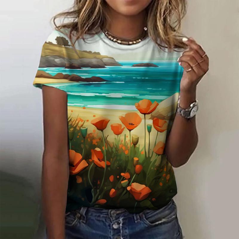 Женская футболка, летняя свободная футболка с короткими рукавами, повседневный топ с цветочным принтом, пуловер с забавным рисунком, футболки для девочек, свитер 6XL
Женская футболка, летняя свободная футболка с короткими рукавами, повседневный топ с цветочным принтом, пуловер с забавным рисунком, футболки для девочек, свитер 6XL
