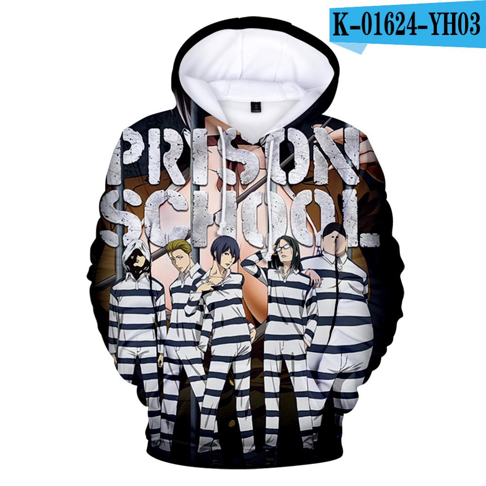 Горячая Распродажа Тюремная Школа Толстовки 3D Печать Мужчины/Женщины Повседневный Длинный Рукав С Капюшоном Тюремная Школа Толстовки Поступление Уличная Одежда 4XL