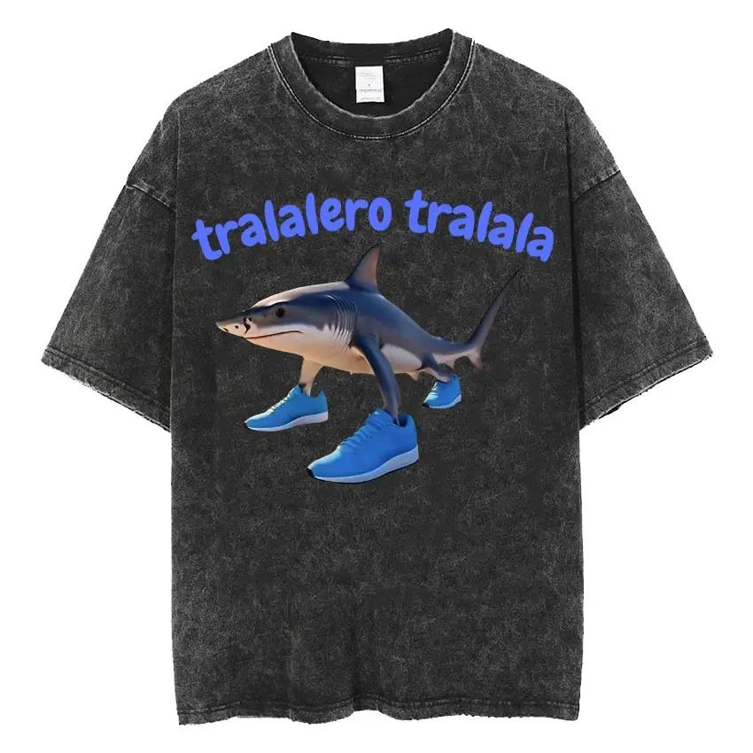Shark Funny Reptile Gag T-shirt Men s and Women s Hip-hop Fashion Retro Washed Vintage T-shirt Casual Loose T-shirt S
Shark Funny Reptile Gag T-shirt Men s and Women s Hip-hop Fashion Retro Washed Vintage T-shirt Casual Loose T-shirt S
