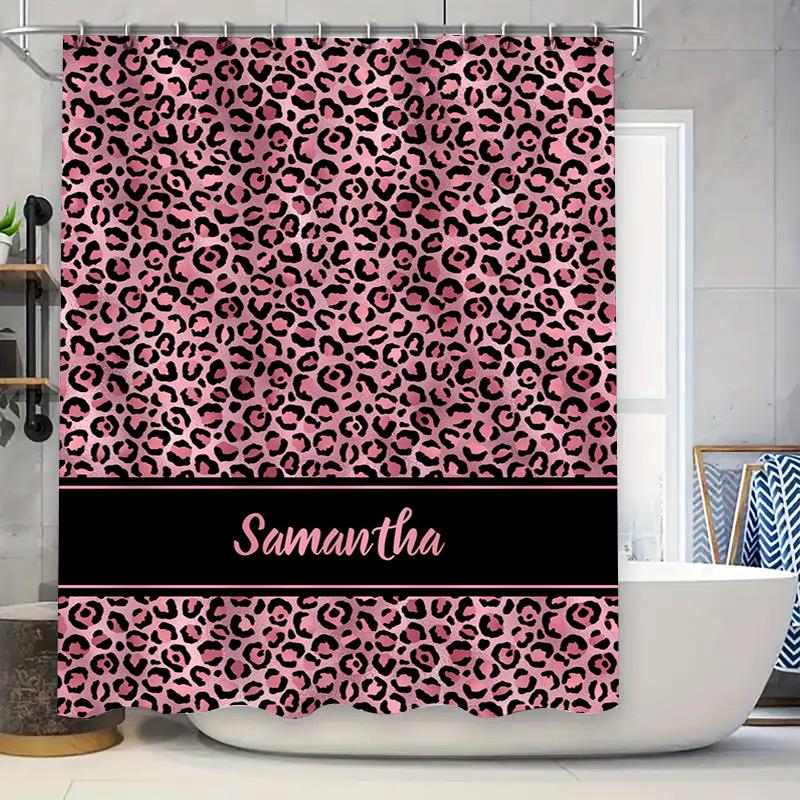 Luxurious Bathroom Decor: Pink Red Leaf Printed Shower Curtain For Home Decoration Modern Waterproof Washable Fabric With Hooks W60H190(CM)-1 Pcs
Luxurious Bathroom Decor: Pink Red Leaf Printed Shower Curtain For Home Decoration Modern Waterproof Washable Fabric With Hooks W60H190(CM)-1 Pcs