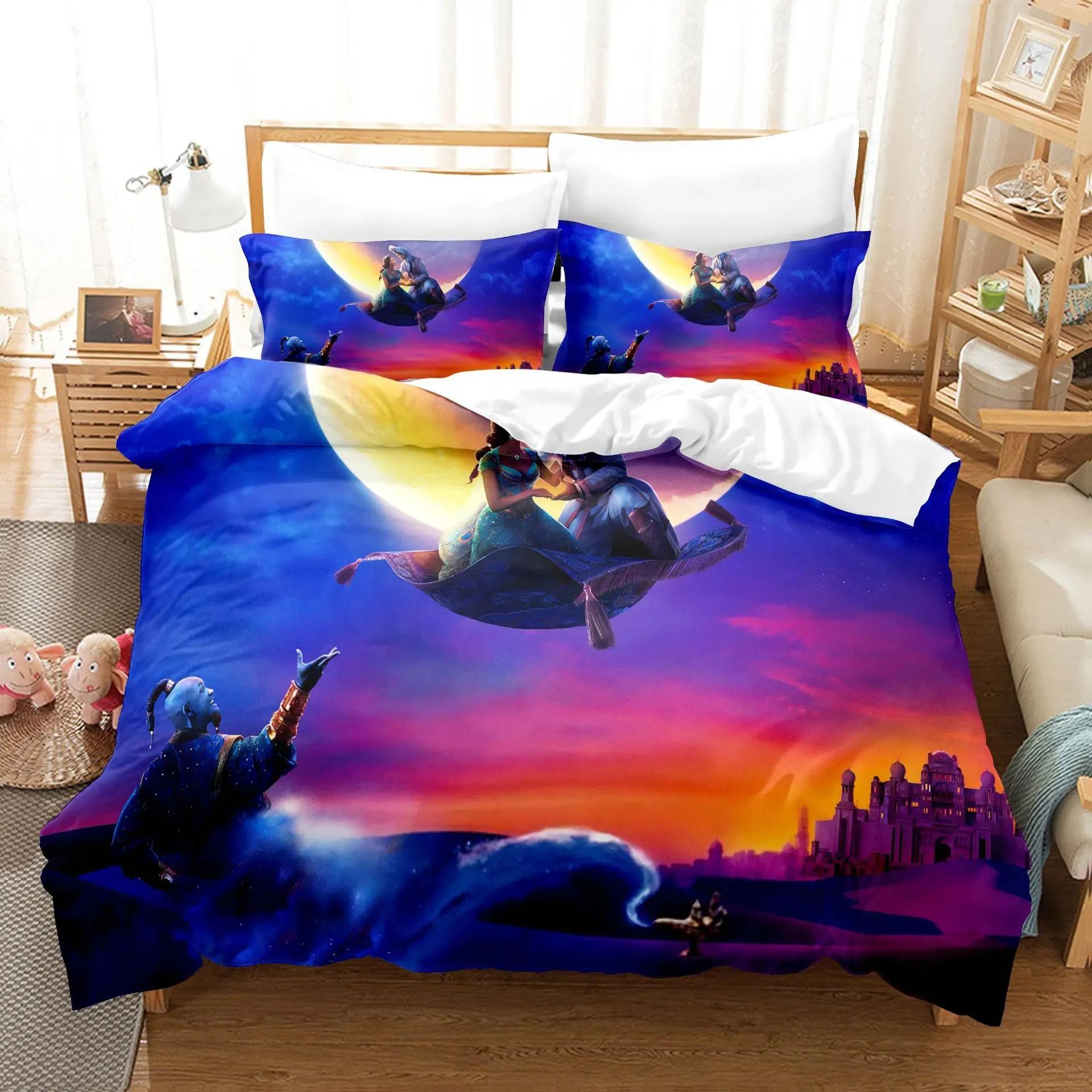 Disney s Aladdin lamp Bedding Set,3D Cartoon Printed Aladdin Duvet Cover Set,Quilt Cover for Family and Friends Gift 245X210cm-3pcs
Disney s Aladdin lamp Bedding Set,3D Cartoon Printed Aladdin Duvet Cover Set,Quilt Cover for Family and Friends Gift 245X210cm-3pcs