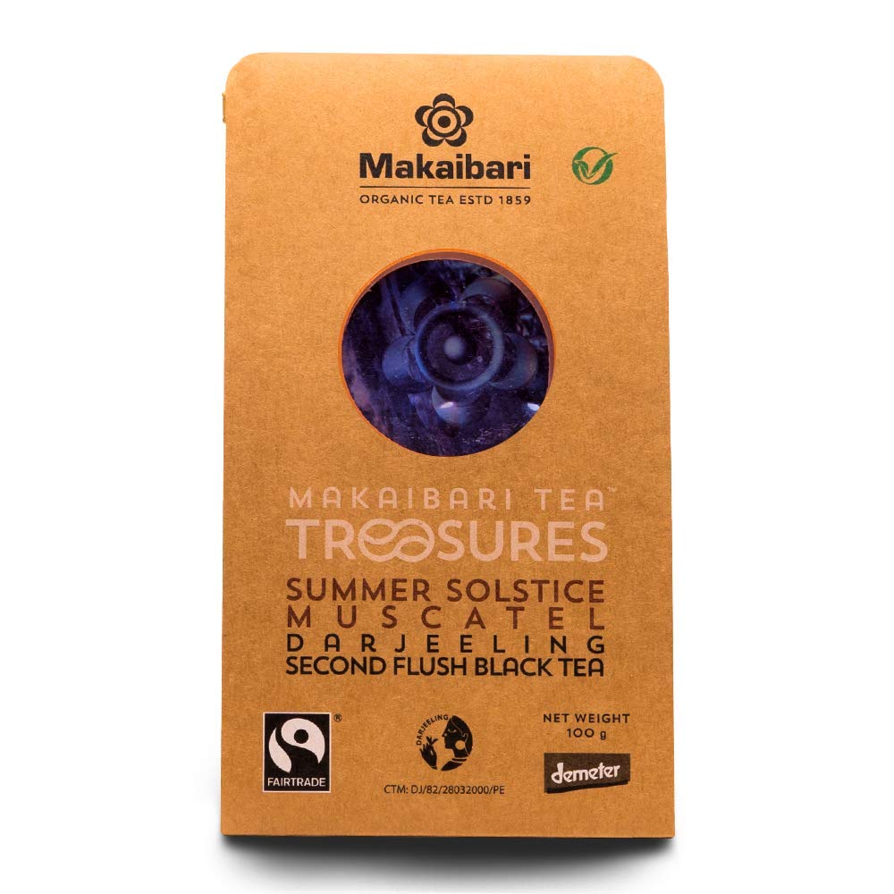 Makaibari Tea Treasures Summer Solstice Muscatel Organic Darjeeling Second Flush Whole Leaf Black Tea Loose Leaves 100g
Makaibari Tea Treasures Summer Solstice Muscatel Organic Darjeeling Second Flush Whole Leaf Black Tea Loose Leaves 100g