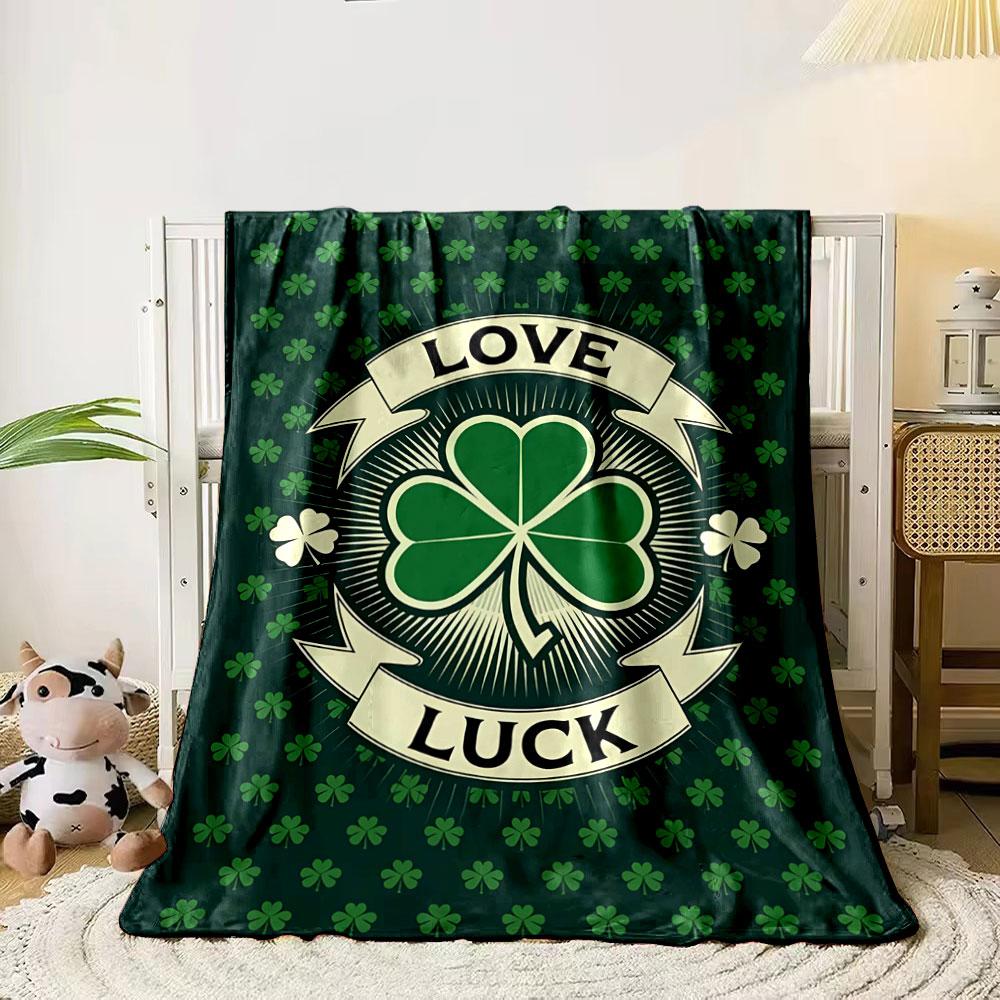 Centered green clover with Love and Luck banners, surrounded by clovers. for all seasons blanket lunch break throw gift 80cm x 120cm
Centered green clover with Love and Luck banners, surrounded by clovers. for all seasons blanket lunch break throw gift 80cm x 120cm