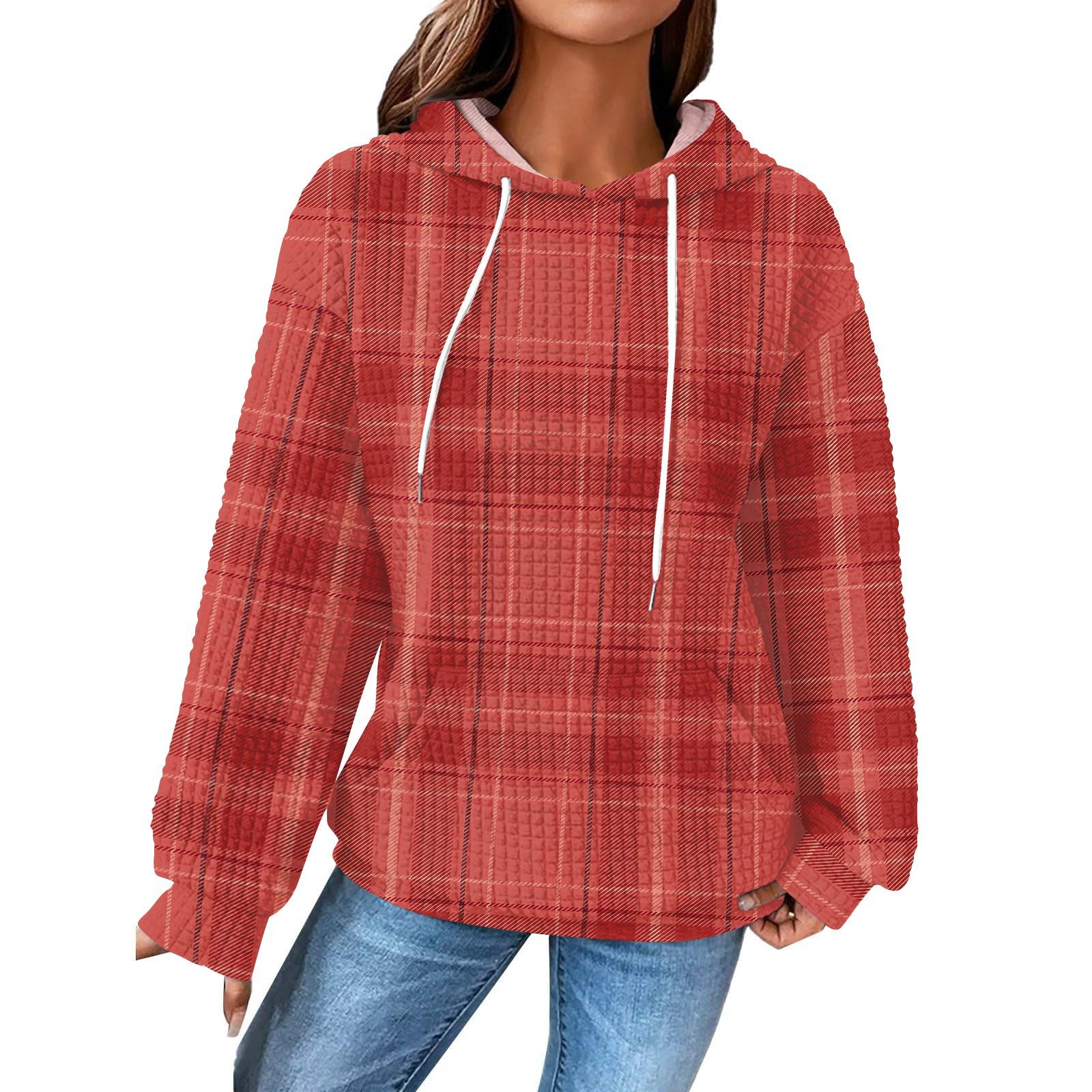 Женский модный свободный пуловер с капюшоном, длинными рукавами, клетчатый свитшот с кулиской, приспущенным плечом и принтом-топом с карманом XXL
Женский модный свободный пуловер с капюшоном, длинными рукавами, клетчатый свитшот с кулиской, приспущенным плечом и принтом-топом с карманом XXL