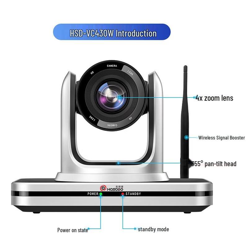 HongShiDao 4K Wireless AI Tracking Conference Camera (CN version)
HongShiDao 4K Wireless AI Tracking Conference Camera (CN version)