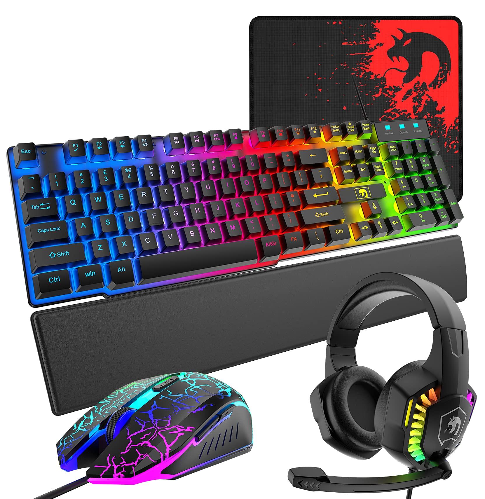 Mamba snake gaming keyboard mouse headphone hand rest set USB membrane type wired waterproof multimedia keys 2400DPI adjustable mouse 6 buttons with
Mamba snake gaming keyboard mouse headphone hand rest set USB membrane type wired waterproof multimedia keys 2400DPI adjustable mouse 6 buttons with