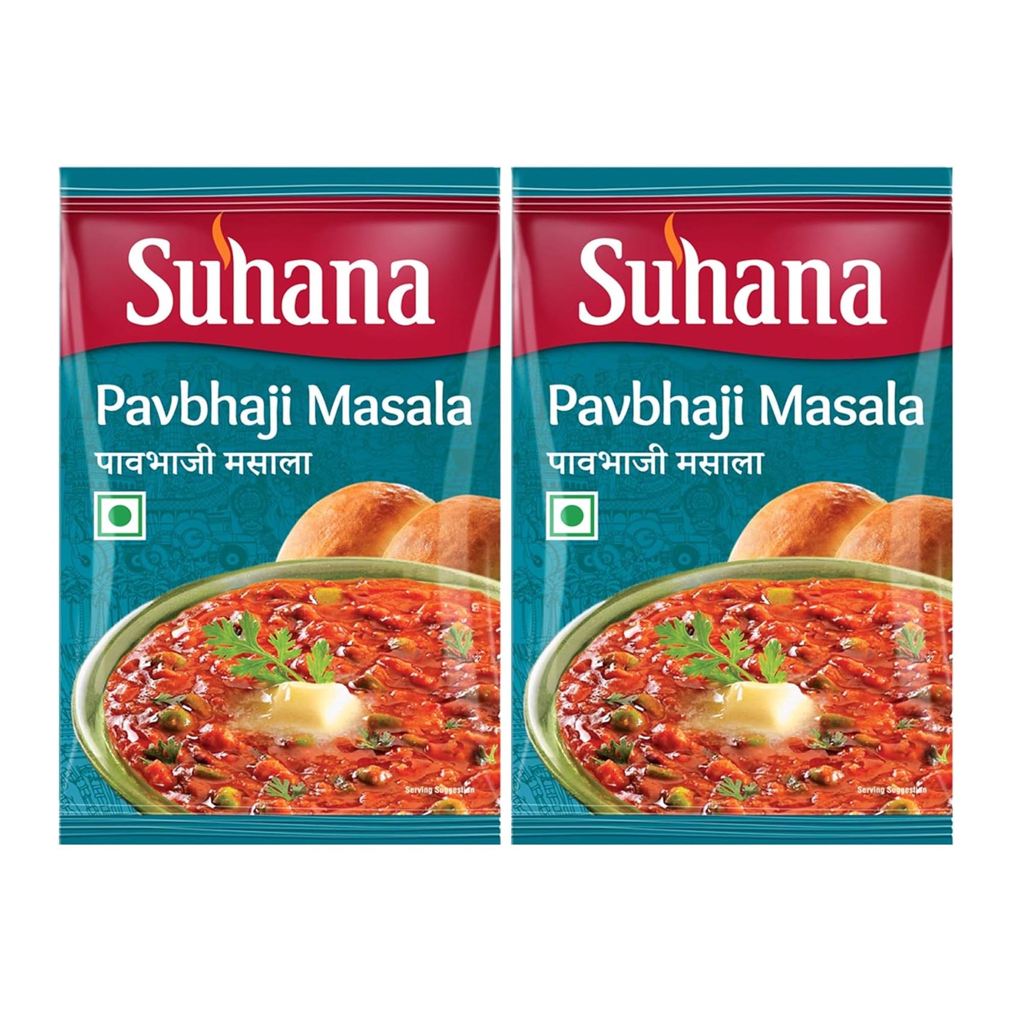 Suhana Pav Bhaji Masala Spice Mix 200 g Pouch Authentic Street Style Curry Seasoning Blend Pack Of 2 Combo
Suhana Pav Bhaji Masala Spice Mix 200 g Pouch Authentic Street Style Curry Seasoning Blend Pack Of 2 Combo