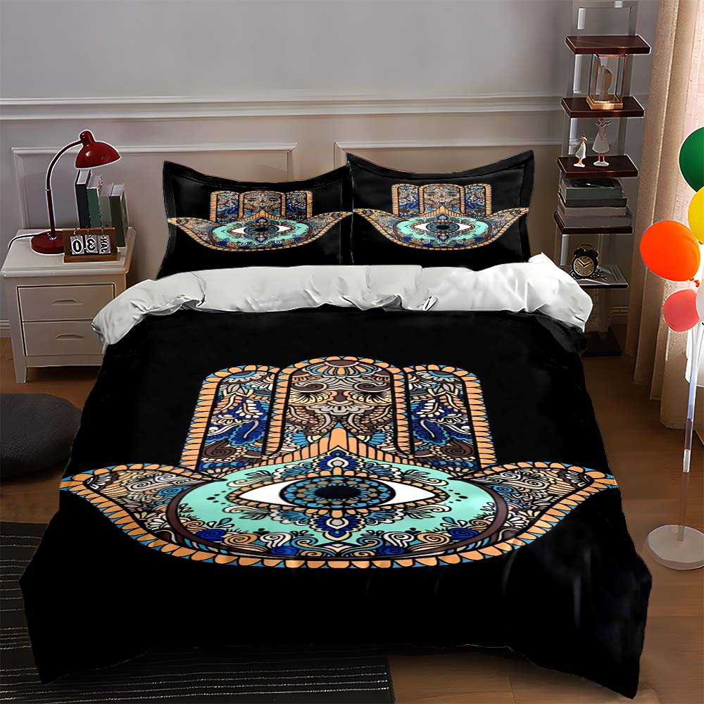 Intricate Hamsa design. Bedding Duvet cover sets Duvet covers Pillowcases gifts (1 * Duvet Cover 2 * Pillowcases, without duvet insert) 135x200cm
Intricate Hamsa design. Bedding Duvet cover sets Duvet covers Pillowcases gifts (1 * Duvet Cover 2 * Pillowcases, without duvet insert) 135x200cm